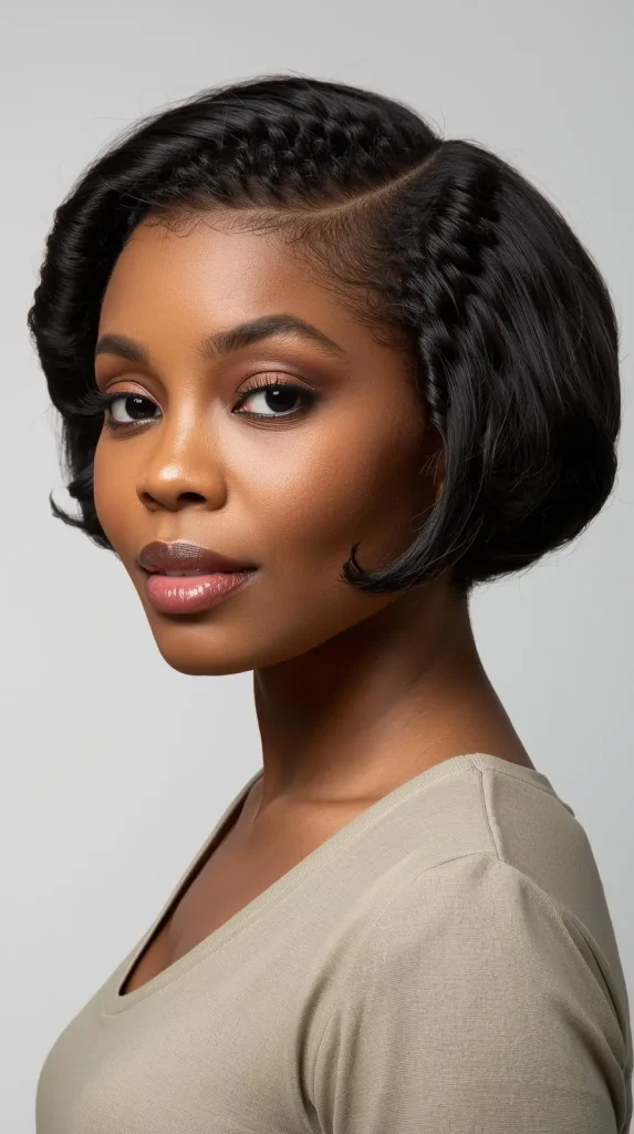 Pin Curls on Short Hair Black Women Bob Hairstyles