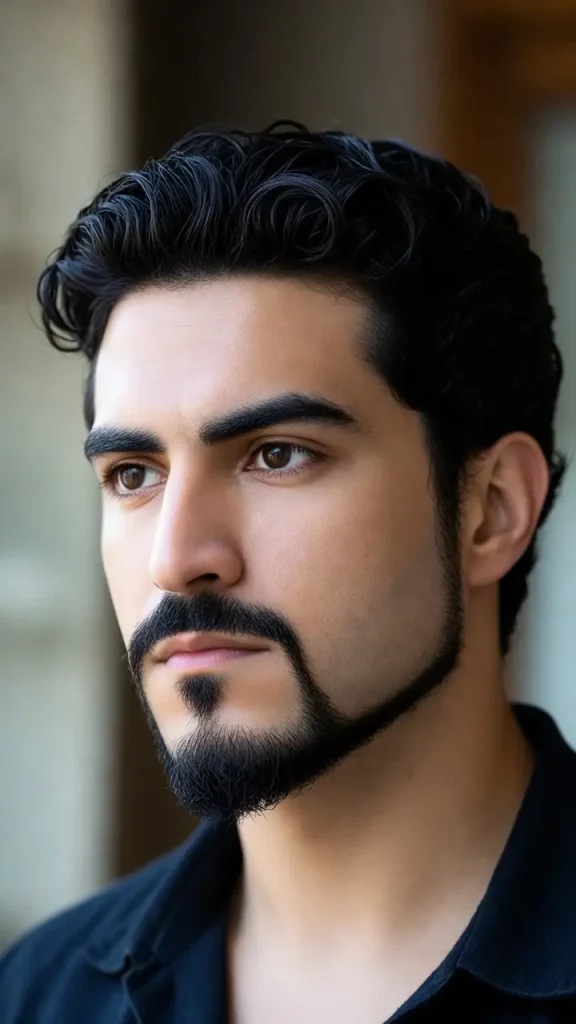Thin Line Van Dyke beard

