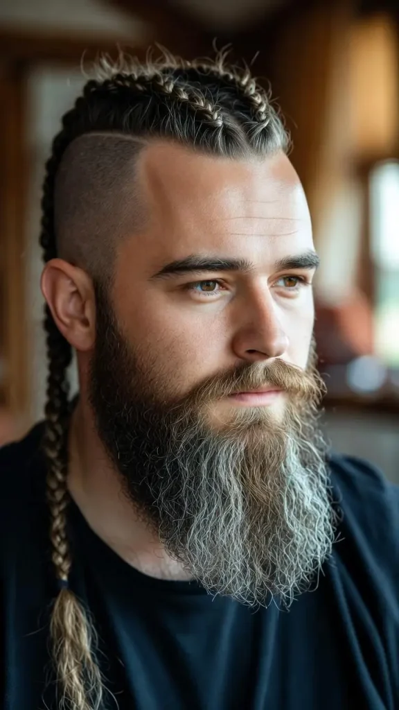 Viking Beard with Hard Part