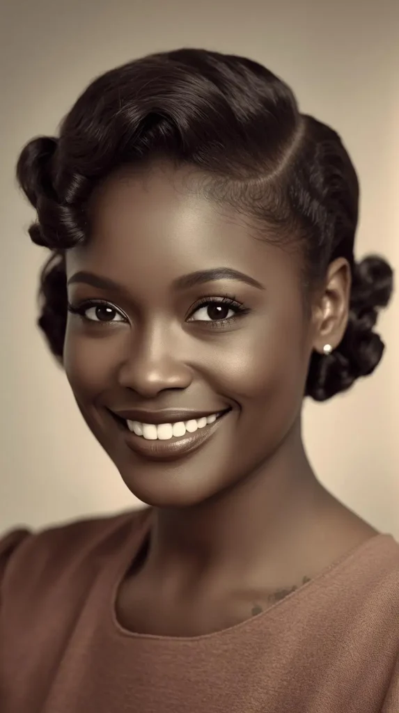 Vintage Pin Curls Short Hair Sculpted Finish