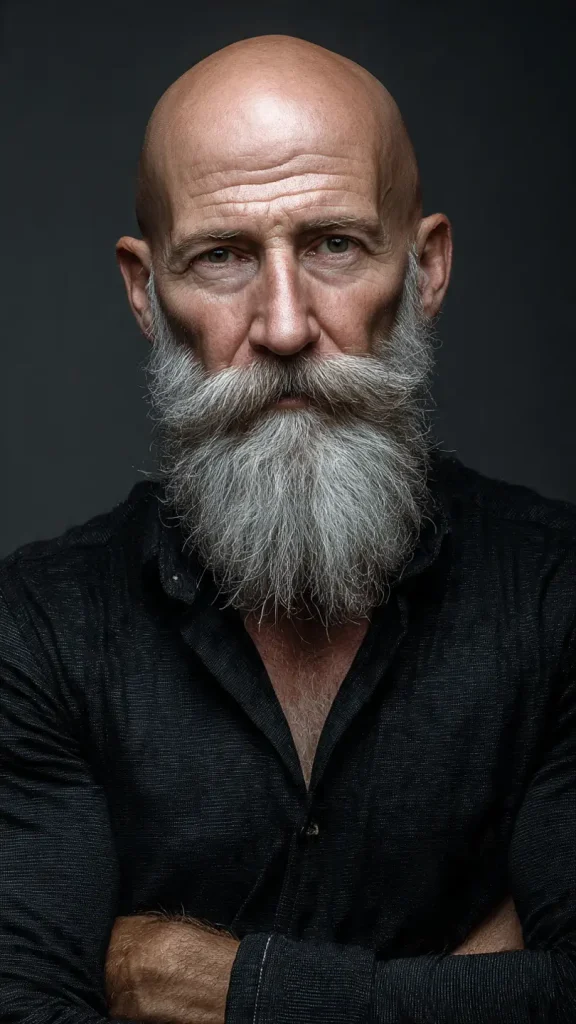 Bald Head with Refined Beard