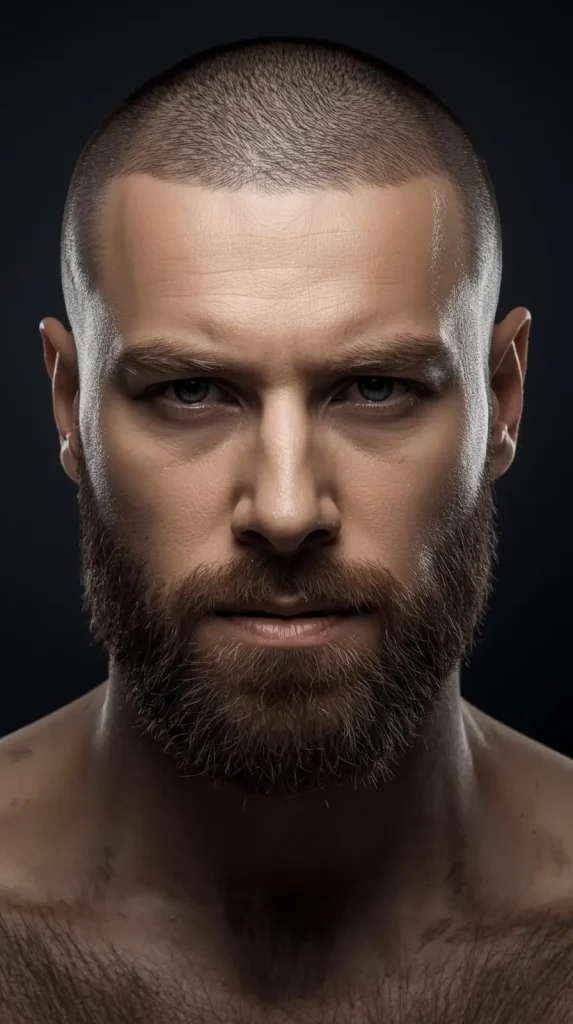 Bald Fade with Short Beard