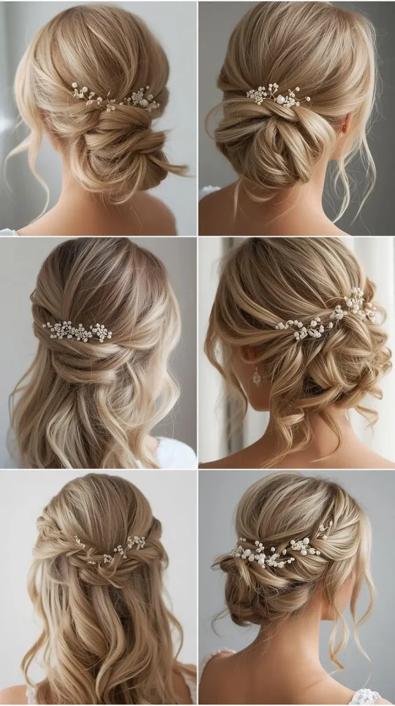Blonde Medium Wedding Hairstyles