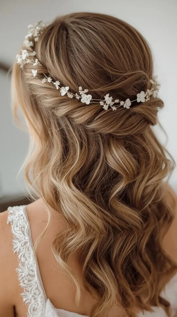 Bridesmaid Hair with Floral Accessories