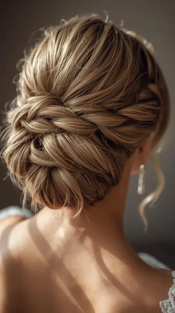 Classic Updo for Medium Bridal Hair