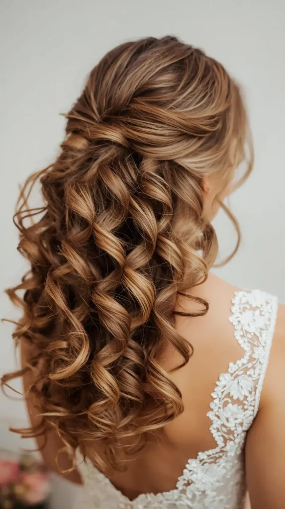 Curly Bridal Medium Hair
