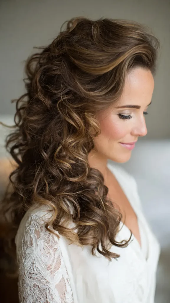 Curly Medium Hair Wedding Ideas