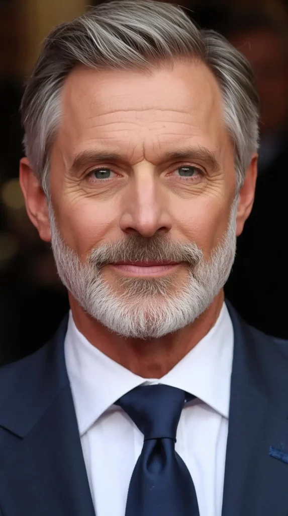 Even Length Short Beard over 50 age
