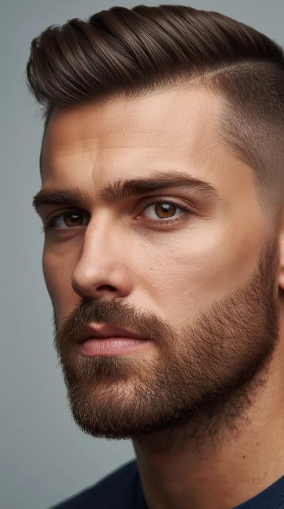 French Beard with Hard Part