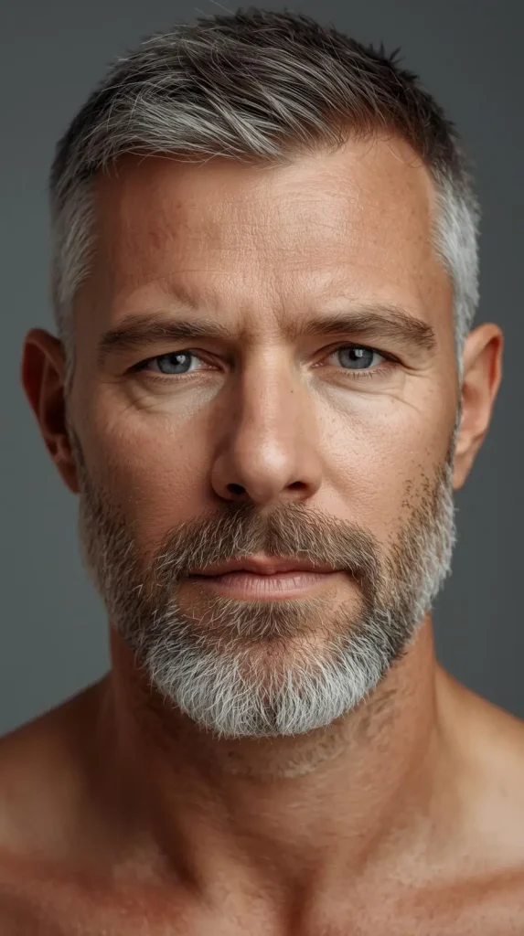  Light Salt and Pepper Stubble over 50