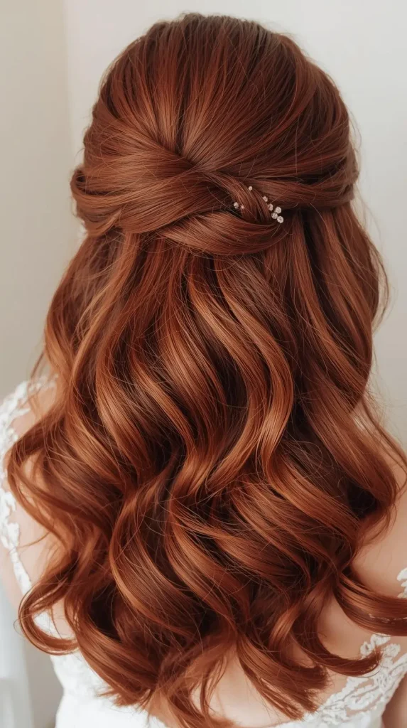 Red Hair Wedding Hairstyles Medium Length