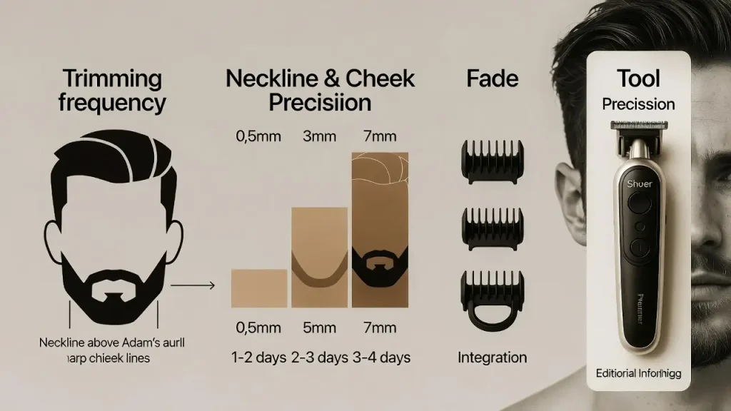 Short Beard Maintenance and Grooming Control