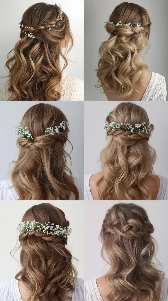 Wavy Medium Hair Wedding Ideas