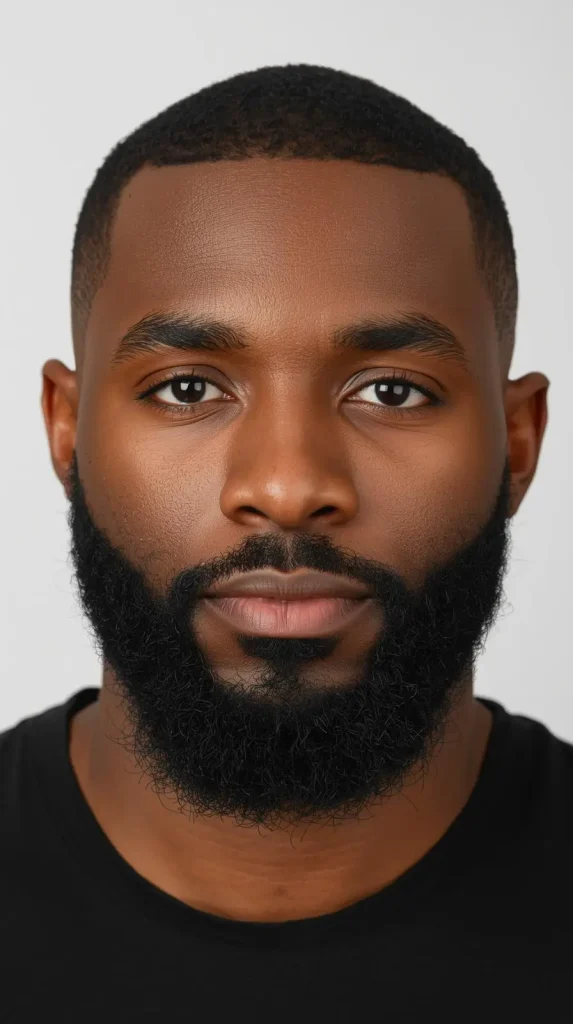 Beard for Oval Face black man