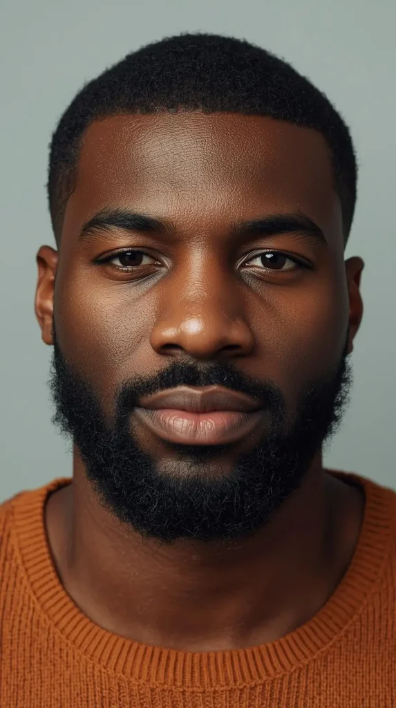 black man Beard for Square Face