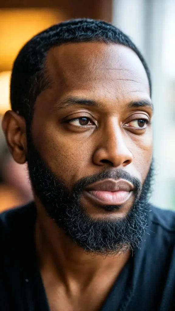 black man Textured Medium Beard