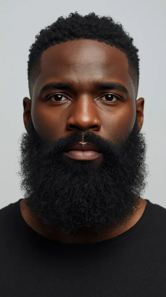 black man Thick Natural Beard
