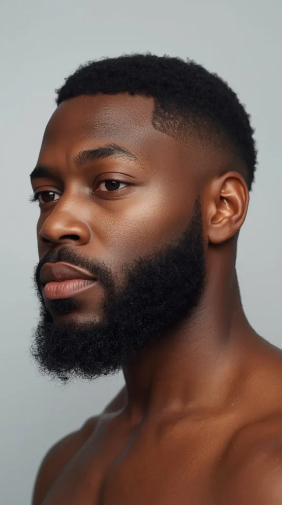 Taper Fade Beard black man
