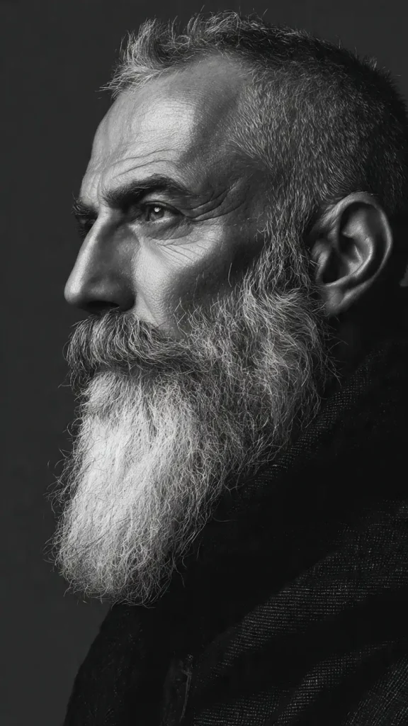 refined natural beard old-man